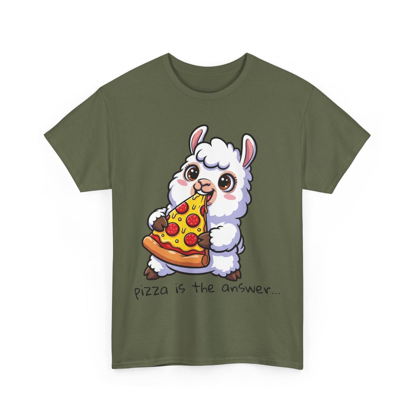 Cute Pizza Llama Unisex Tee